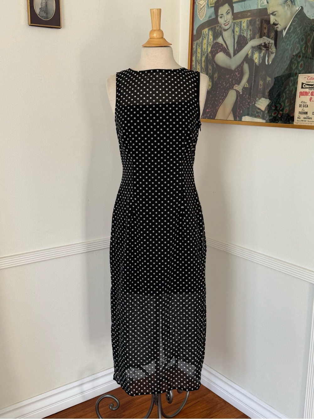 RIHOAS' Black Polka Dot Dress